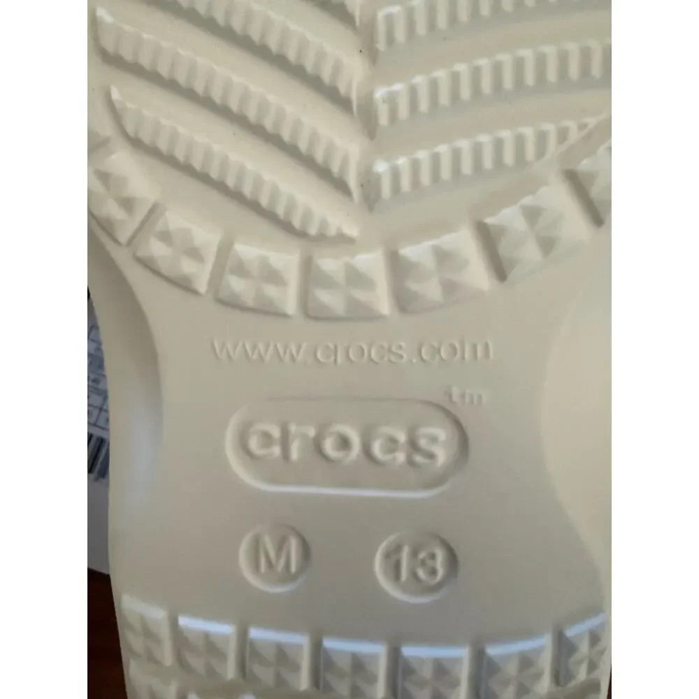 Crocs Baya II Slide Sandals White Men’s 13 Lightweight Comfort NWT